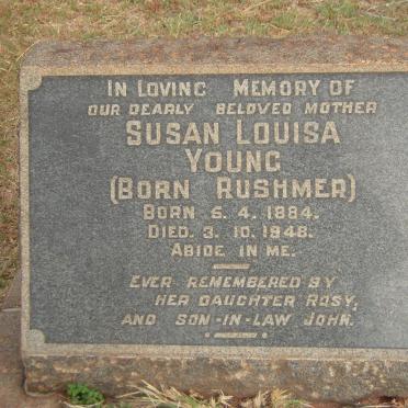 YOUNG Susan Louisa nee RUSHMER 1884-1948