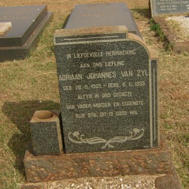 ZYL Adriaan Johannes, van 1905-1955