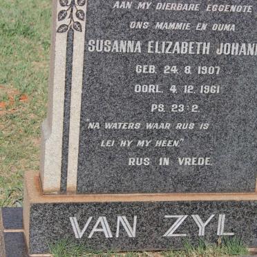 ZYL Izak Petrus, van 1904-1973 &amp; Susanna Elizabeth Johanna 1907-1961