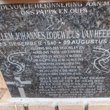 HEERDEN Willem Johannes Lodewicus, van 1940-2017