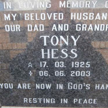 HESS Tony 1925-2003