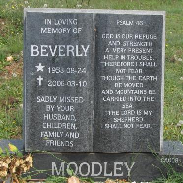 MOODLEY Beverly 1958-2006