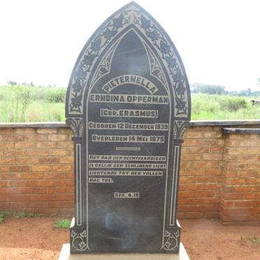OPPERMAN Pieternella Erndina nee ERASMUS 1839-1875