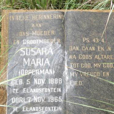 WYK Susara Maria, van nee OPPERMAN 1888-1965