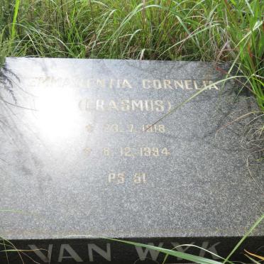 WYK Emmarentia Cornelia, van nee ERASMUS 1918-1994