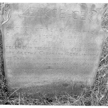 REDELINGHUIS Aletha Catarina nee ERASMUS