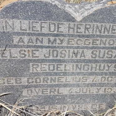REDELINGHUYS Elsie Josina Susanna nee CORNELIUS 1874-1931