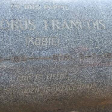 BURGER Jacobus Francois 1915-1955