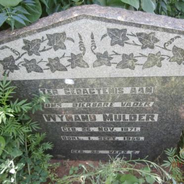 MULDER Wynand 1871-1956