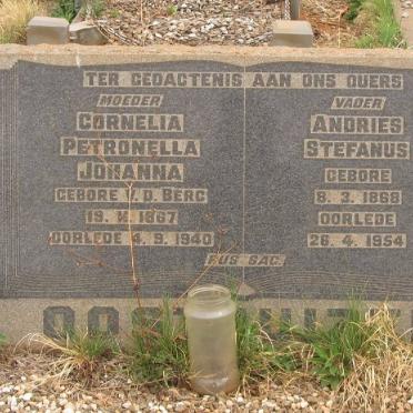 OOSTHUIZEN Cornelia Petronella Johanna V.D. BERG 1867-1940