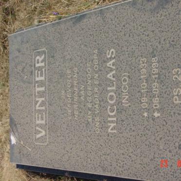VENTER Nicolaas 1933-1998