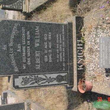 KNIGHT Albert William 1913-1964 &amp; Hester Sophia VENTER 1912-1998