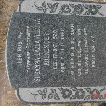 KOEKEMOER Susanna Lazea Aletta 1920-1968