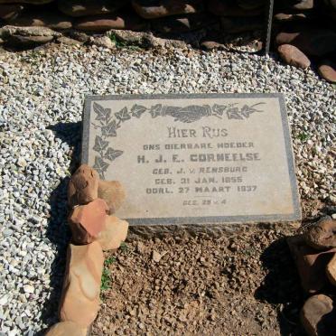 CORNEELSE J.J.E. nee J. v. RENSBURG 1855-1937