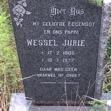 WESSELS Wessel Jurie 1905-1977