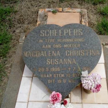 SCHEEPERS Magdalena Christina Susanna 1906-1981