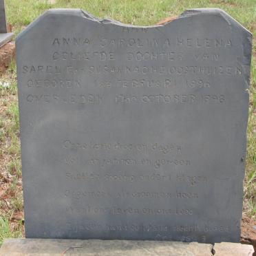 OOSTHUIZEN Anna Carolina Helena 1896-1896