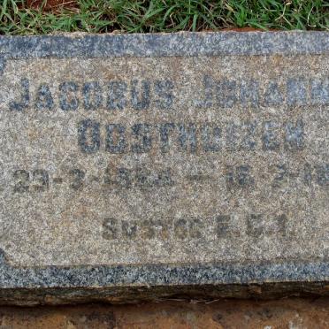 OOSTHUIZEN Jacobus Johannes 1864-1966