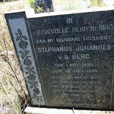 BERG Stephanus Johannes, v.d. 1895-1955