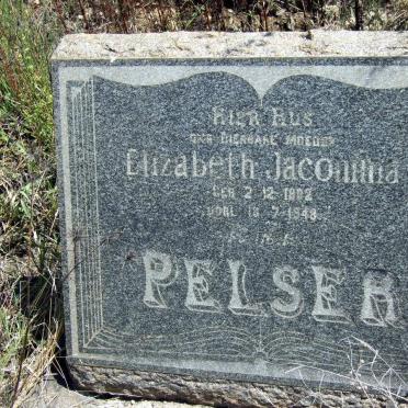 PELSER Elizabeth Jacomina 1882-1948