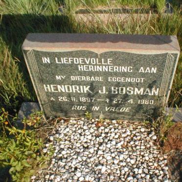 BOSMAN Hendrik J. 1897-1980