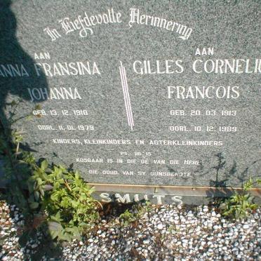 SMUTS Gilles Cornelius Francois 1913-1989 &amp; Anna Fransina Johanna 1918-1979