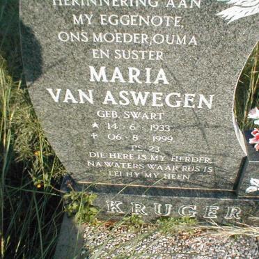 KRUGER Maria van Aswegen nee SWART 1933-1999