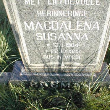 BOSMAN Magdalena Susanna 1904-1989