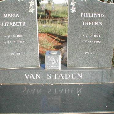 STADEN Philippus Theunis, van 1904-2003 &amp; Maria Elizabeth 1910-1997