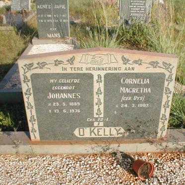 O'KELLY Johannes 1889-1976 &amp; Cornelia Magretha UYS 1903-