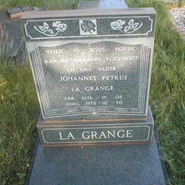 GRANGE Johannes Petrus, la 1925-1976