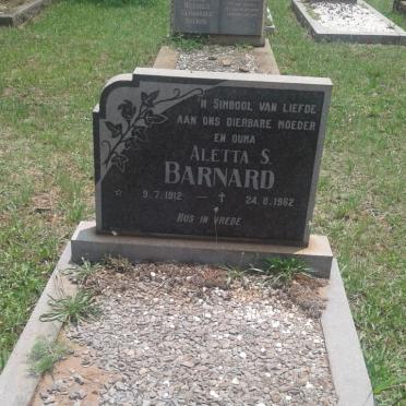 BARNARD Aletta  S. 1912-1962