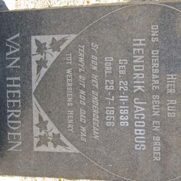 HEERDEN Hendrik Jacobus, van 1936-1956