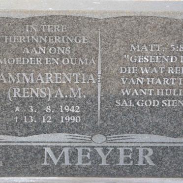 MEYER Ammarentia A.M. 1942-1990