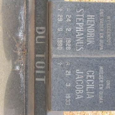 TOIT Hendrik Stephanus, du 1928-1990 &amp; Cecilia Jacoba 1933-