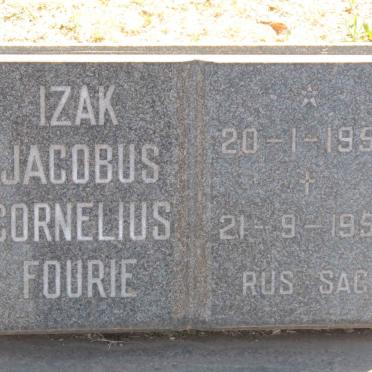 FOURIE Izak Jacobus Cornelius 1953-1954