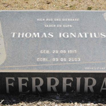 FERREIRA Thomas Ignatius 1913-2003
