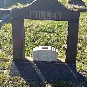 MILLER David Henry 1860-1928 &amp; Catharina Johanna nee Mostert 1882-1947
