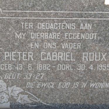 ROUX Pieter Gabriel 1882-1959 &amp; Carolina Emalia Wilhelmina 1888-1967