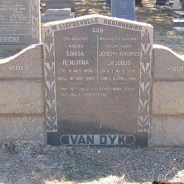 DYK Joseph Andries Jacobus, van 1898-1954 &amp; Louisa Hendrina 1904-1990