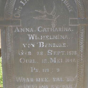 BENECKE Anna Catharina Wilhelmina, von 1938-1942