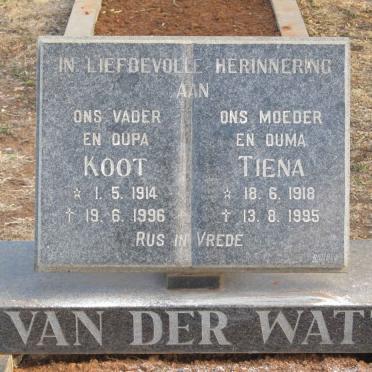 WATT Koot, van der 1914-1996 &amp; Tiena 1918-1995