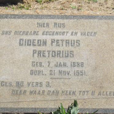 PRETORIUS Gideon Petrus 1888-1951