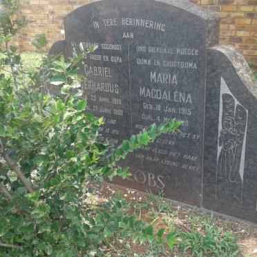 JACOBS Gabriel Gerhardus 1910-1960 &amp; Maria Magdalena 1915-19?8