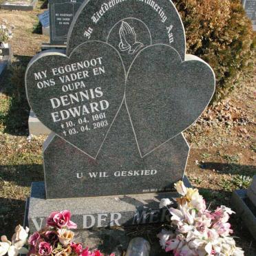 MERWE Dennis Edward, van der 1961-2003