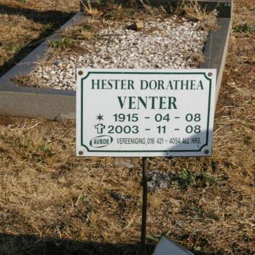 VENTER Hester Dorathea 1915-2003