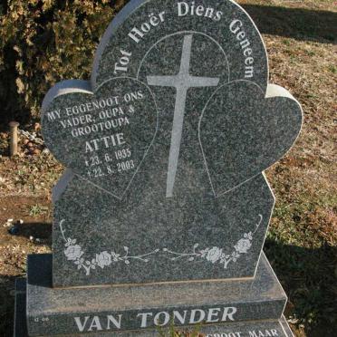 TONDER Attie, van 1935-2003