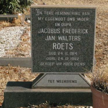 ROETS Jacobus Frederick Jan Walters 1914-1982