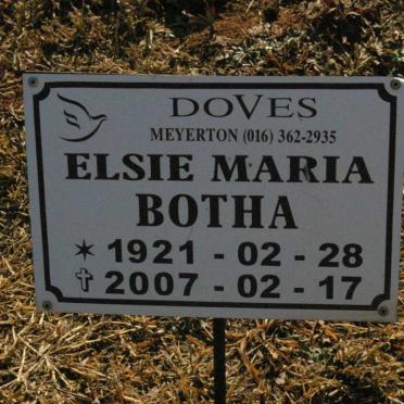 BOTHA Elsie Maria 1921-2007