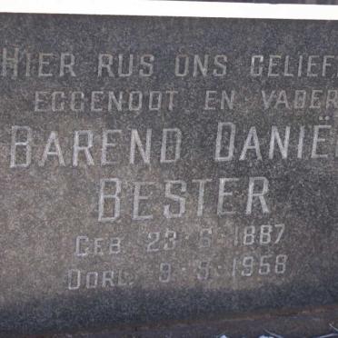 BESTER Barend Daniël 1887-1958